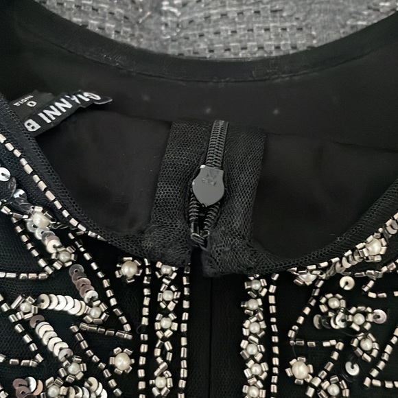 Gianni Bini Pearl Beaded Black Mini Dress - Picture 6 of 13